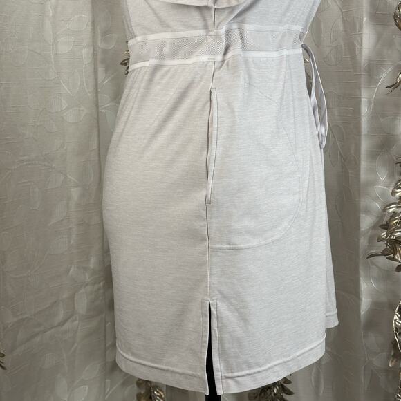 Athleta Crosscurrent Cover Up Dress M Gray‎ Lounge Travel Drawstring Waist Tunic - Picture 8 of 14